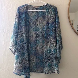 Blue/turquoise kimono